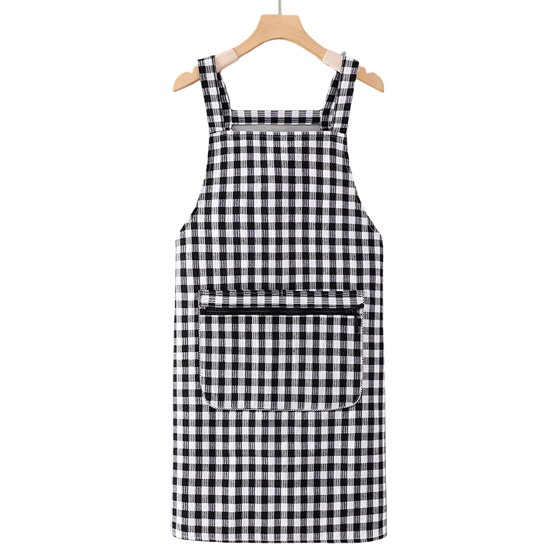 纯棉围裙工作服女家用厨房