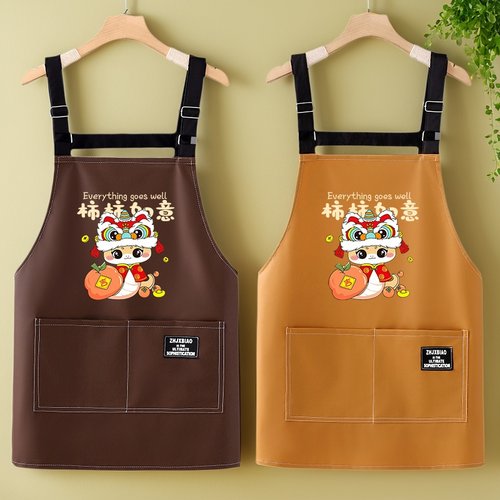 皮革围裙厨房家用2025新款防油防水炒菜餐饮上班专用小个子工作服