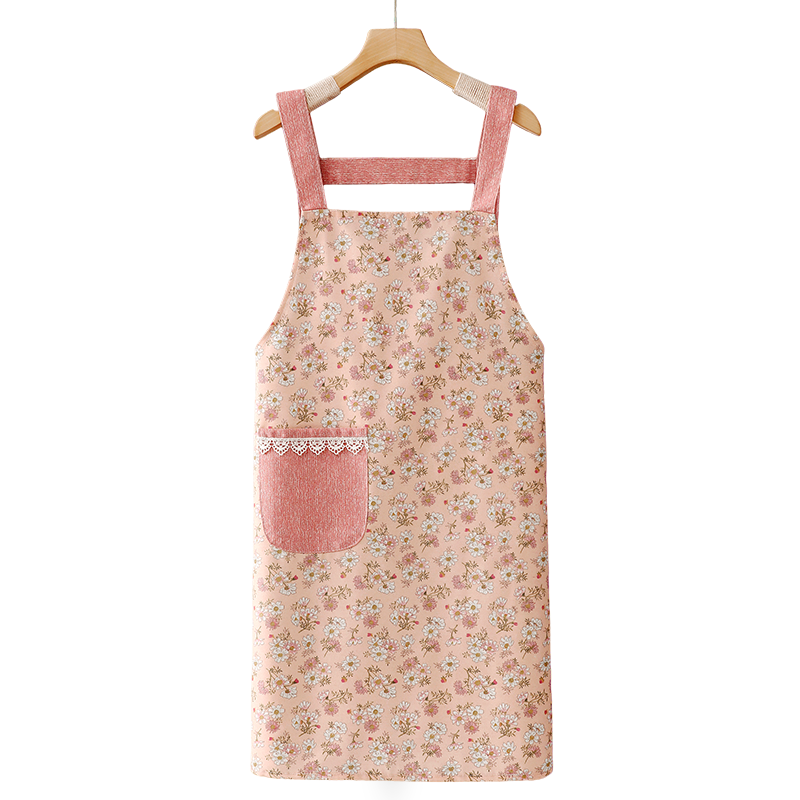 纯棉围裙家用厨房工作服女