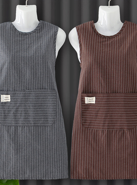 女做饭围裙坎肩式烘焙厨房家用2026新款纯棉定制餐饮专用时尚透气