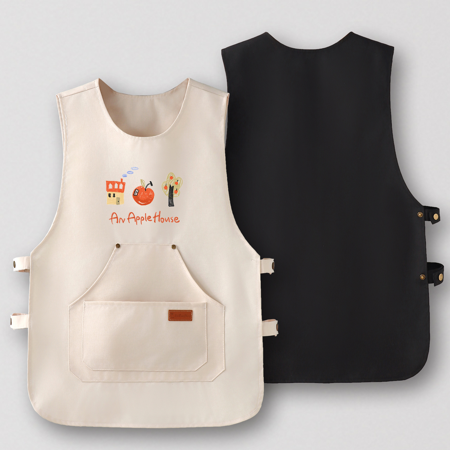 背心式围裙厨房家用做饭坎肩