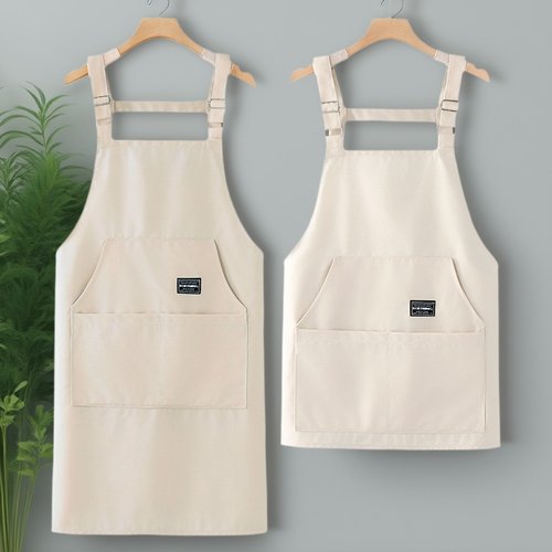 帆布围裙厨房家用女工作服2025新款定制logo印字流行餐饮上班专用