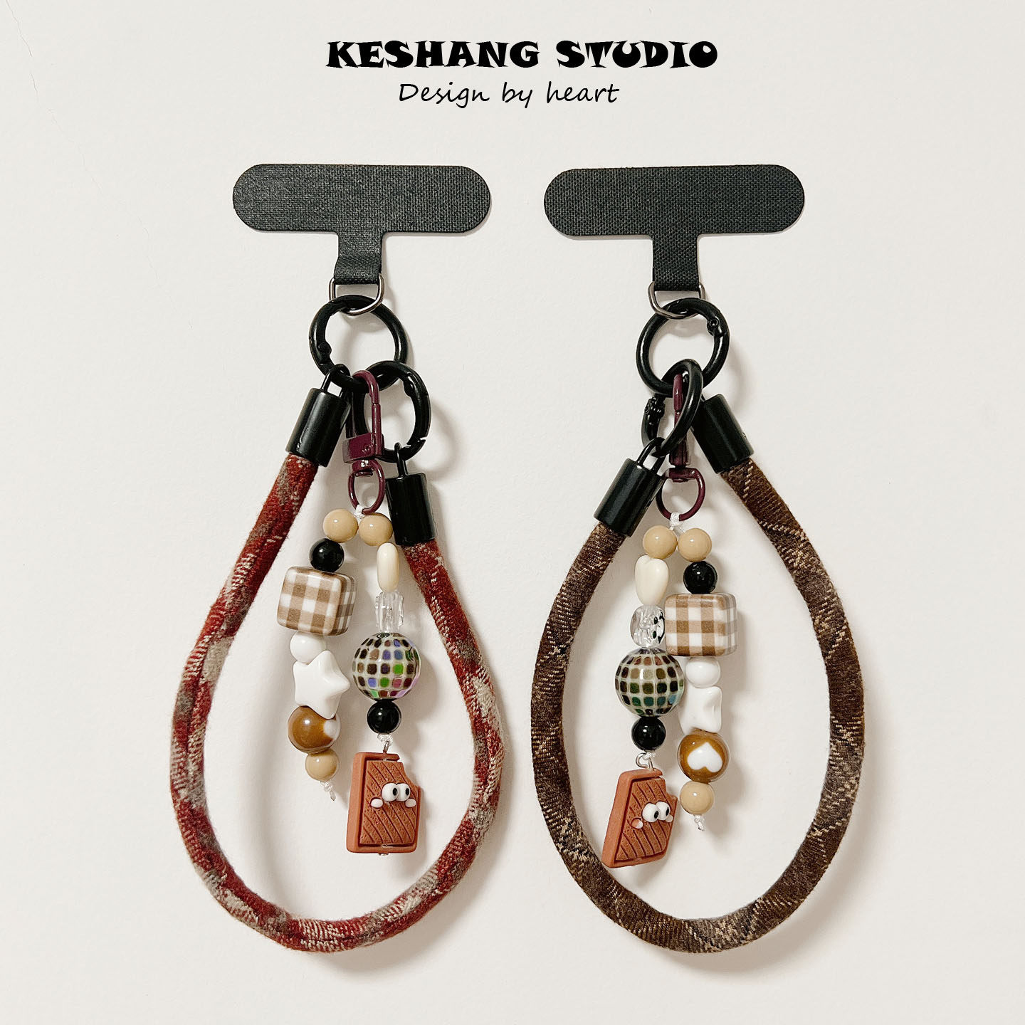 复古格子饼干挂件手机挂绳便携手腕带包挂件挂饰挂链钥匙扣手提绳,3C数码配件,手机挂件/手机链,淘宝优惠券,粉丝福利购,淘宝优惠卷