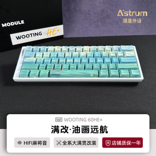 Wooting60he键盘满改油画远航改装磁轴键盘客制化80顺丰包邮