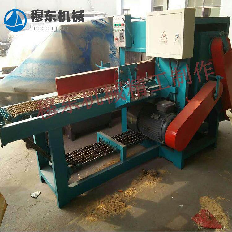 视频操作观看木工机械加工设备方木自动变频圆木多片锯