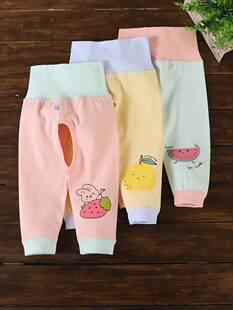 开档裤子男宝0一1岁婴儿幼儿高腰护肚裤宝宝开裆裤女宝宝秋款长裤