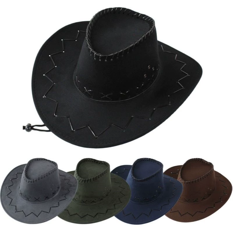 西部牛仔帽子男女春夏秋季户外旅游拍照遮阳骑士帽藏族大沿爵士帽