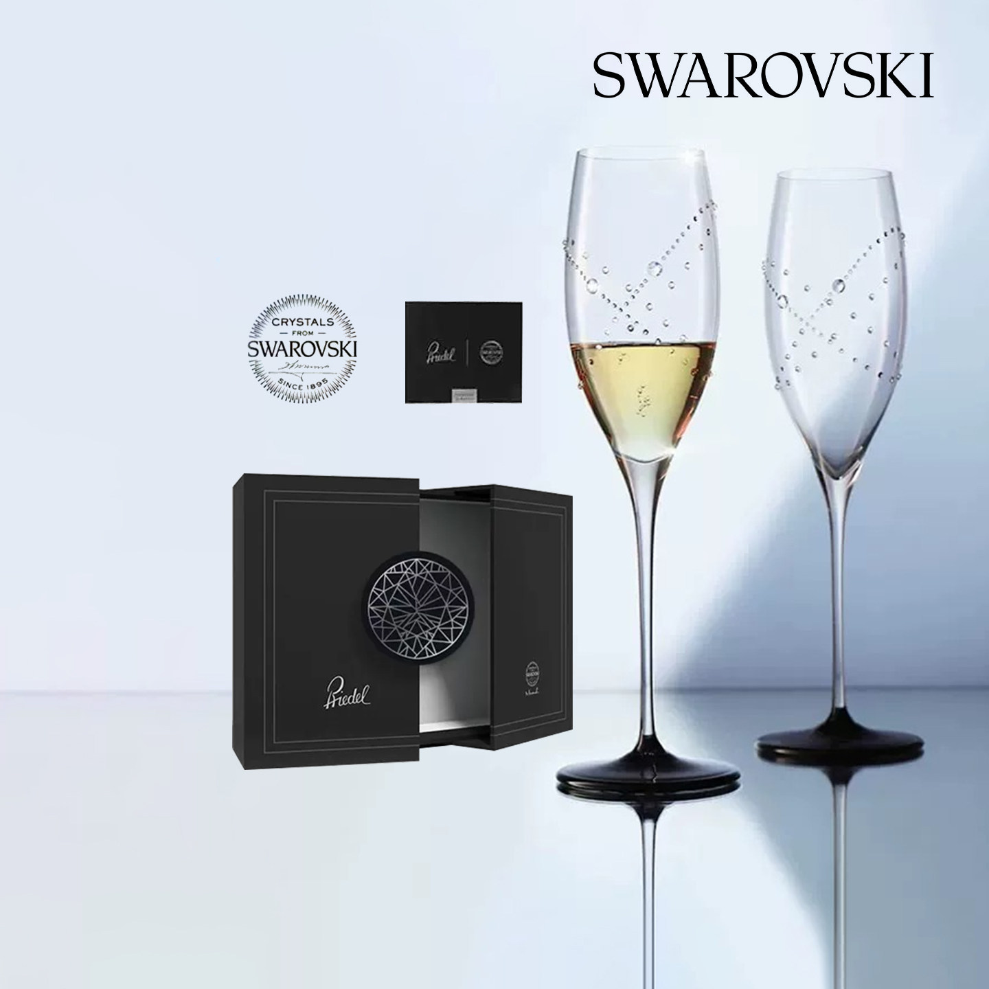 【限量珍藏】RIEDEL施华洛世奇香槟杯红酒杯葡萄酒杯新婚结婚礼物