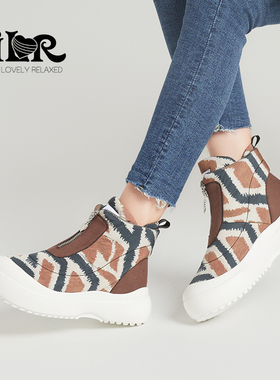 ILR因爱乐诗保暖面包短靴时尚厚底石墨烯超轻雪地靴保暖发热