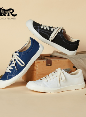 ILR因爱乐诗时尚圆头休闲板鞋轻盈软底舒适透气极简系带平底女鞋