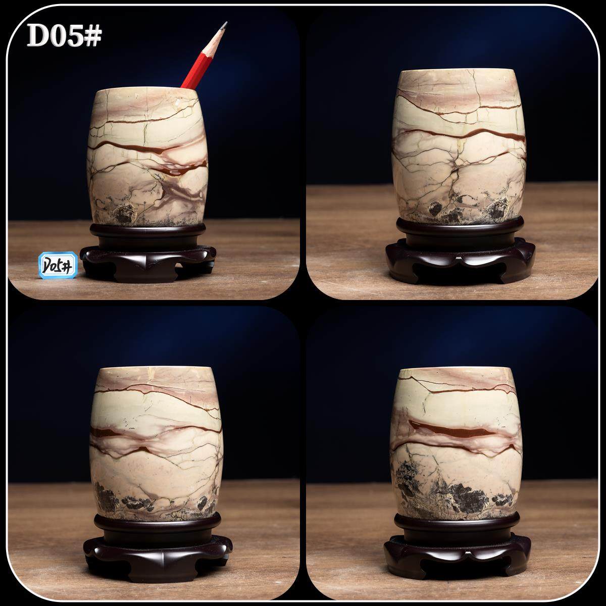 内有多款创意草花石广西国画石奇石文房用品小鼓形圆珠笔笔筒实用,家居饰品,装饰摆件,淘宝优惠券,粉丝福利购,淘宝优惠卷