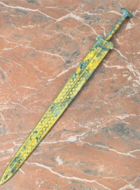 仿古青铜器鎏金战国越王勾践剑古代兵器家居摆件古玩收藏工艺品