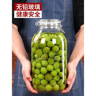 卡扣密封泡酒玻璃瓶家用酿杨梅荔枝酒专用容器10斤带龙头果子酒瓶