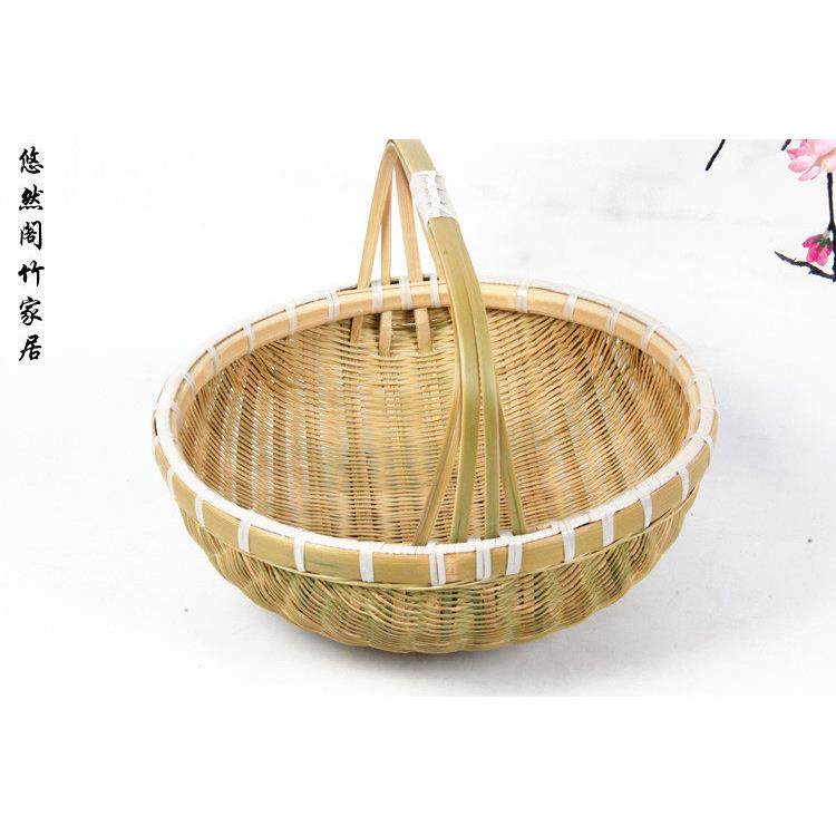 纯手工全青蔑竹编制品 手提篮子 收纳筐 小筛子 簸箕 家用水果篮,特色手工艺,竹编/竹雕,淘宝优惠券,粉丝福利购,淘宝优惠卷