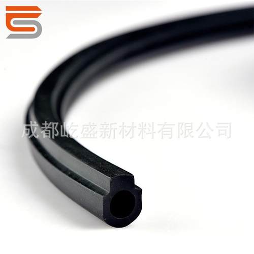 氟橡胶条耐酸碱耐高温厂家供应定制黑色异形氟橡胶密封条