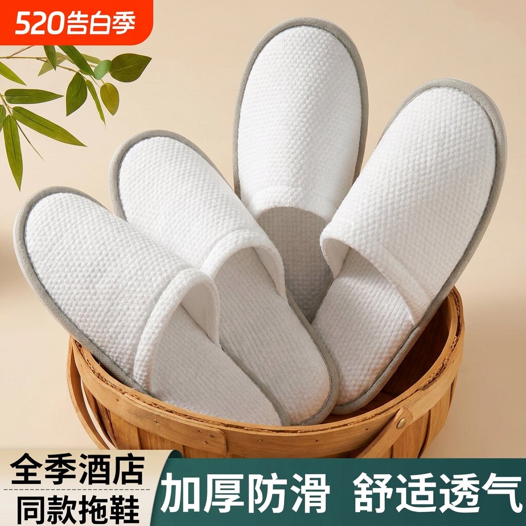 一次性拖鞋亚麻布棉麻星级酒店夏