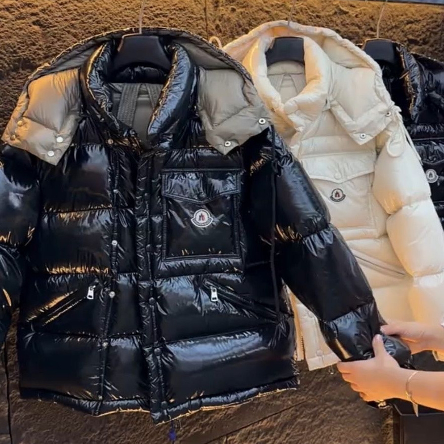 冬季加厚白鸭绒新款休闲防风保暖连帽外套可脱卸袖男女款羽绒服