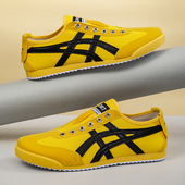 阿甘鞋 男士 一脚蹬帆布鞋 春秋新款 男鞋 运动休闲轻便板鞋 ins德训鞋