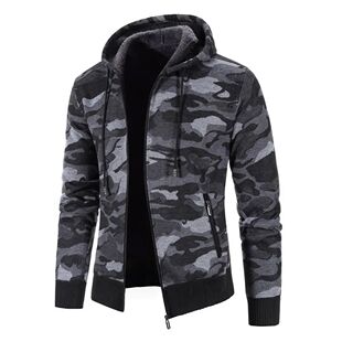 Large camouflage jacket slim hooded jacket迷彩外套连帽夹克男