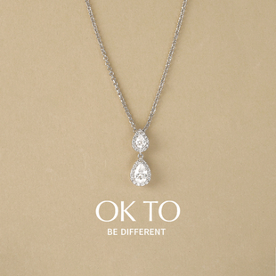 OKTO饰品 银项链女小众设计简约轻奢精致锁骨链吊坠女 露珠系列