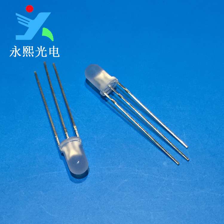 5MM红翠绿双色led发光二极管灯珠 F5共阳雾状红绿灯珠