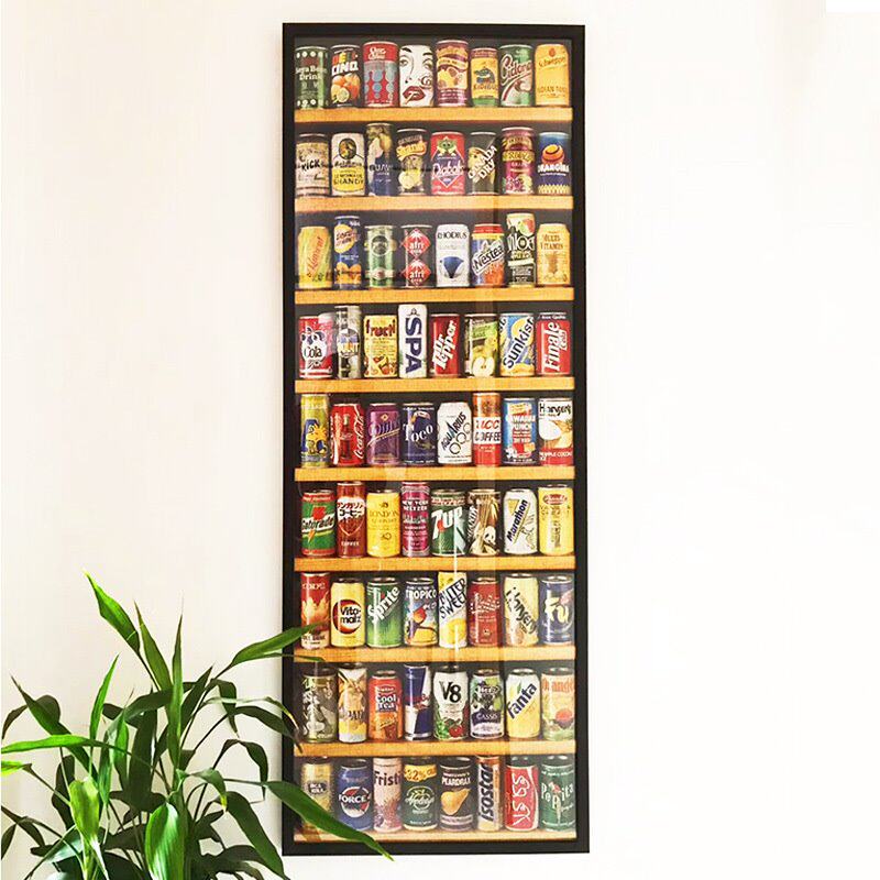 汽水罐拼图相框2000片易拉罐1500片汽水罐迷你1000片汽水罐实木框