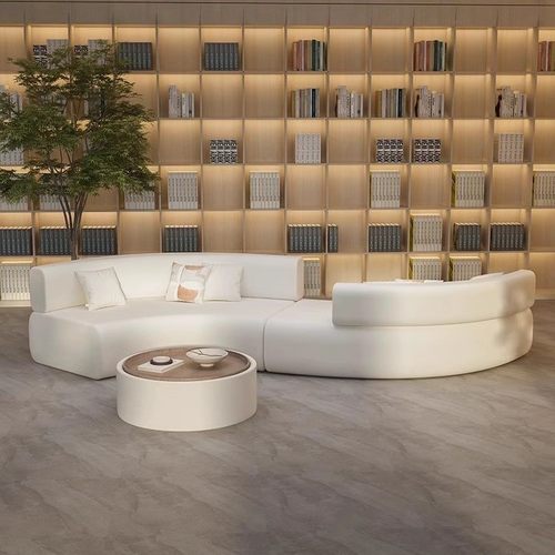 S型创意双面坐沙发弧形异形酒店休息区接待大堂洽谈会客沙发组合