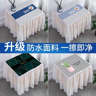 蕾丝ins风床头桌全罩小桌布盖巾 床头柜盖布防水布艺简约现代欧式