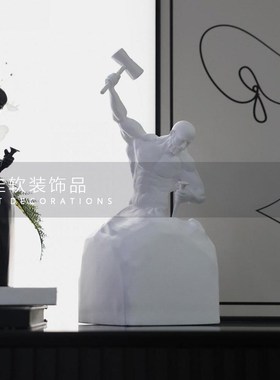 简约现代艺术抽象人物树脂雕塑售楼处样板间民宿酒店客厅软装饰品
