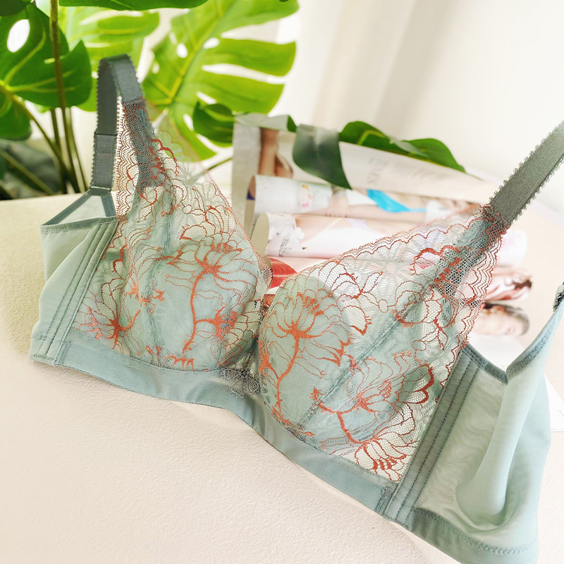 梵歌佰棠F42353超薄兔耳杯大胸显小文胸收副乳防下垂调整型内衣女