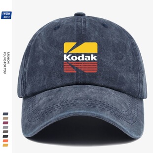 美式复古柯达棒球帽男女机车新款鸭舌帽遮阳帽户外防晒帽子休闲帽