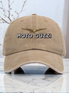 新款棒球帽MOTO GUZZI古兹摩托车帽子周边机车遮阳帽鸭舌帽男女