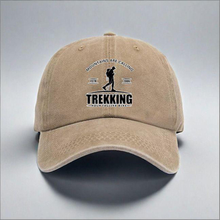 棒球帽男女百搭帽子群山自由探险原创做旧遮阳户外TREKKING鸭舌帽