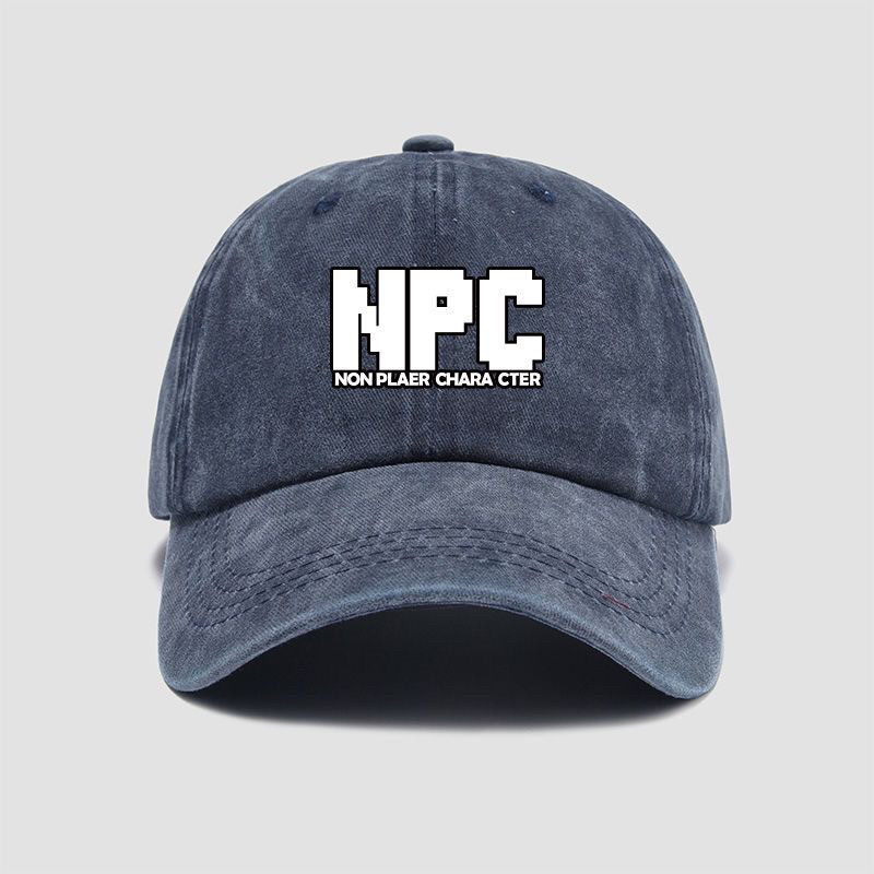 npc鸭舌帽男女棒球帽创意游戏周边男士帽子新款清新遮阳帽水洗