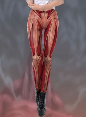 3D printed slim fit leggings for women女士3D印花修身式打底裤