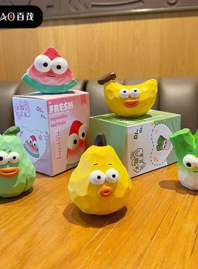 风装饰原创车载树脂木雕创意桌面蔬果女创意家居摆饰百茂潮流摆件