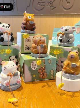 树脂桌面小百茂玩偶摆件公仔原创