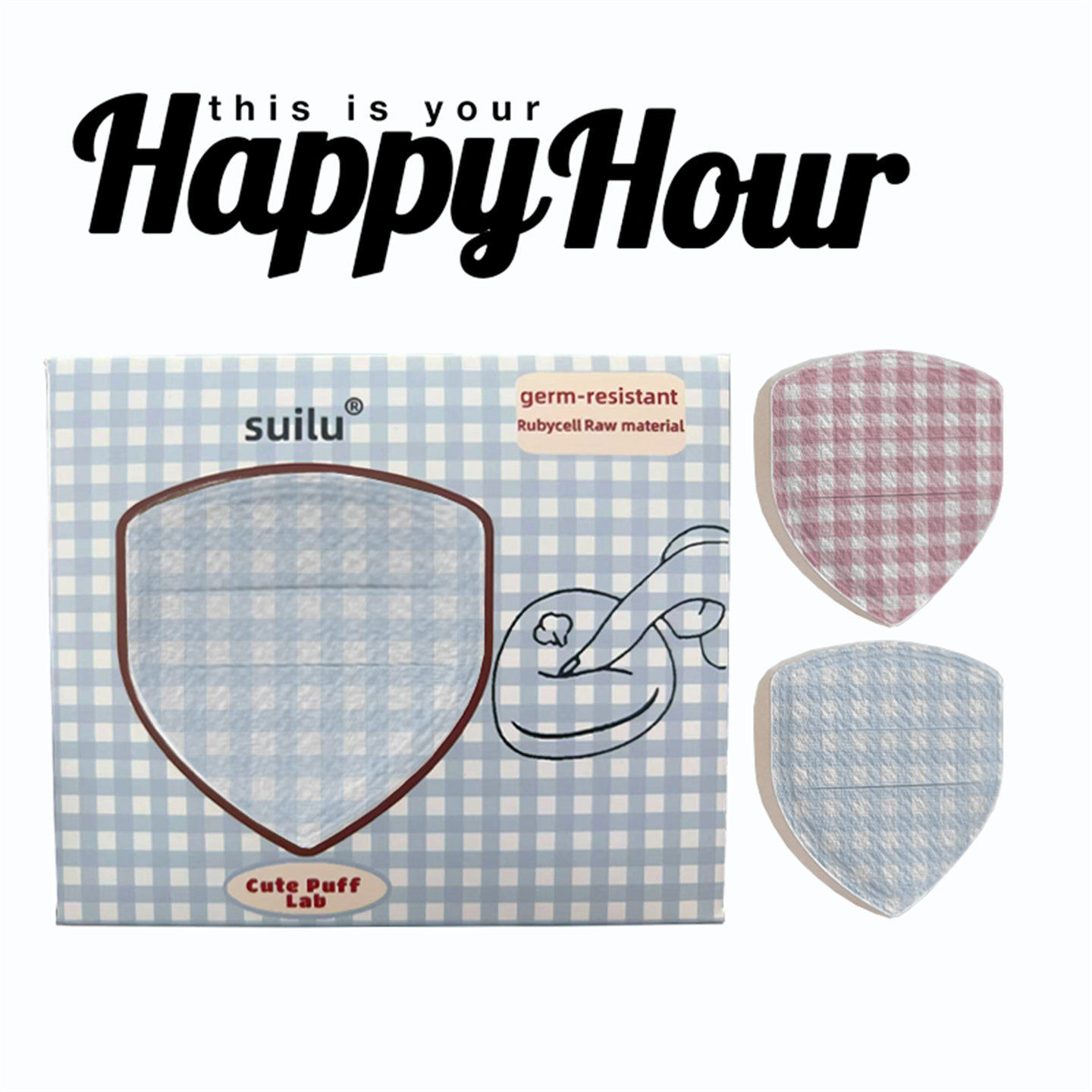 ins韩风简约格纹粉扑气垫棉花糖粉底液粉扑化妆推荐干用不易吃粉,彩妆/香水/美妆工具,美妆蛋/扑/海绵,淘宝优惠券,粉丝福利购,淘宝优惠卷