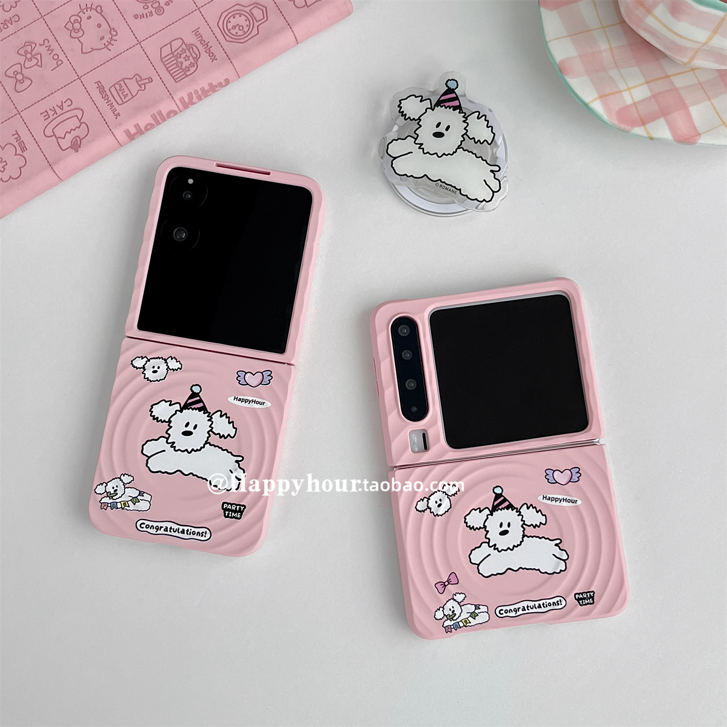 ins韩风跳跃狗狗手机壳