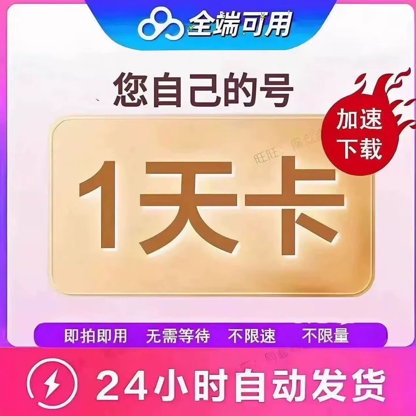 百度网盘1天卡极速下载24小时3天卡高速券一天SVIP百度网超级会员图片