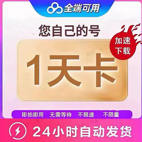 百度网盘1天卡极速下载24小时3天卡高速券一天SVIP百度网超级会员
