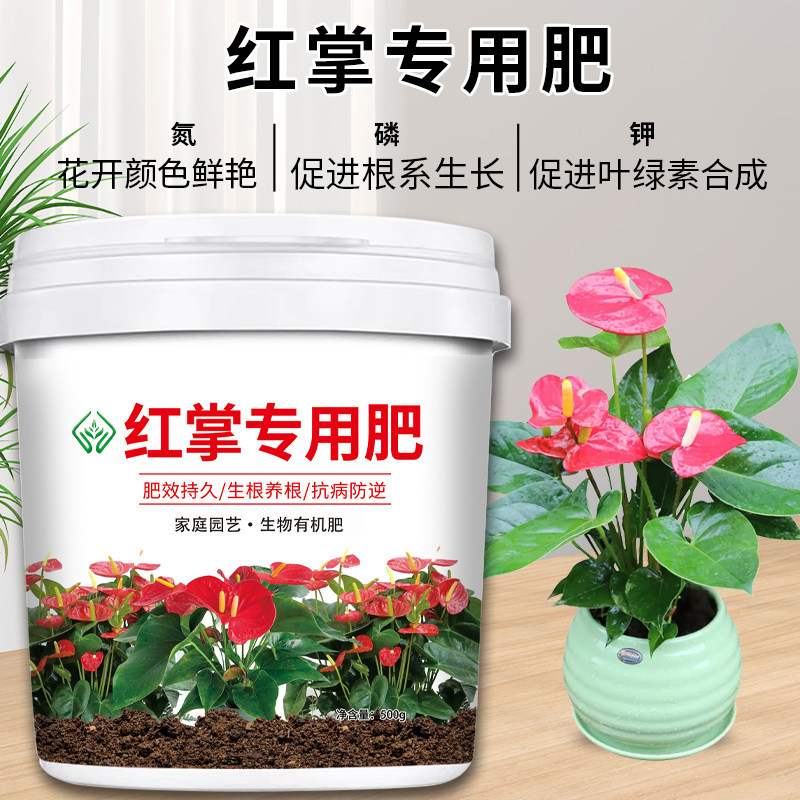 红掌专用肥料植物花卉白掌粉掌盆栽养有机肥营养复合肥颗粒缓释肥