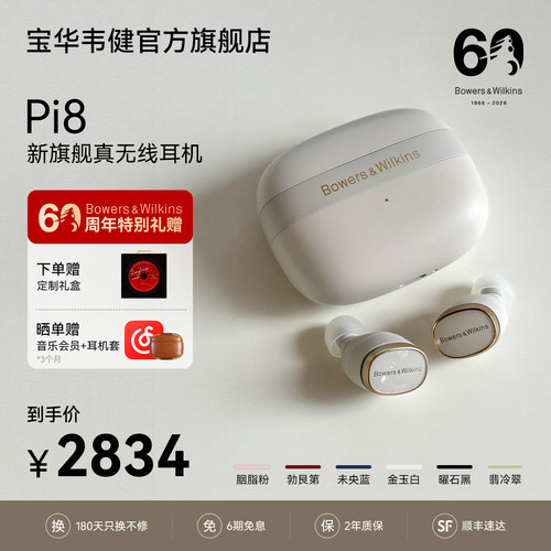 BW宝华韦健pi8真无线蓝牙入耳式主动降噪耳机 久戴不痛
