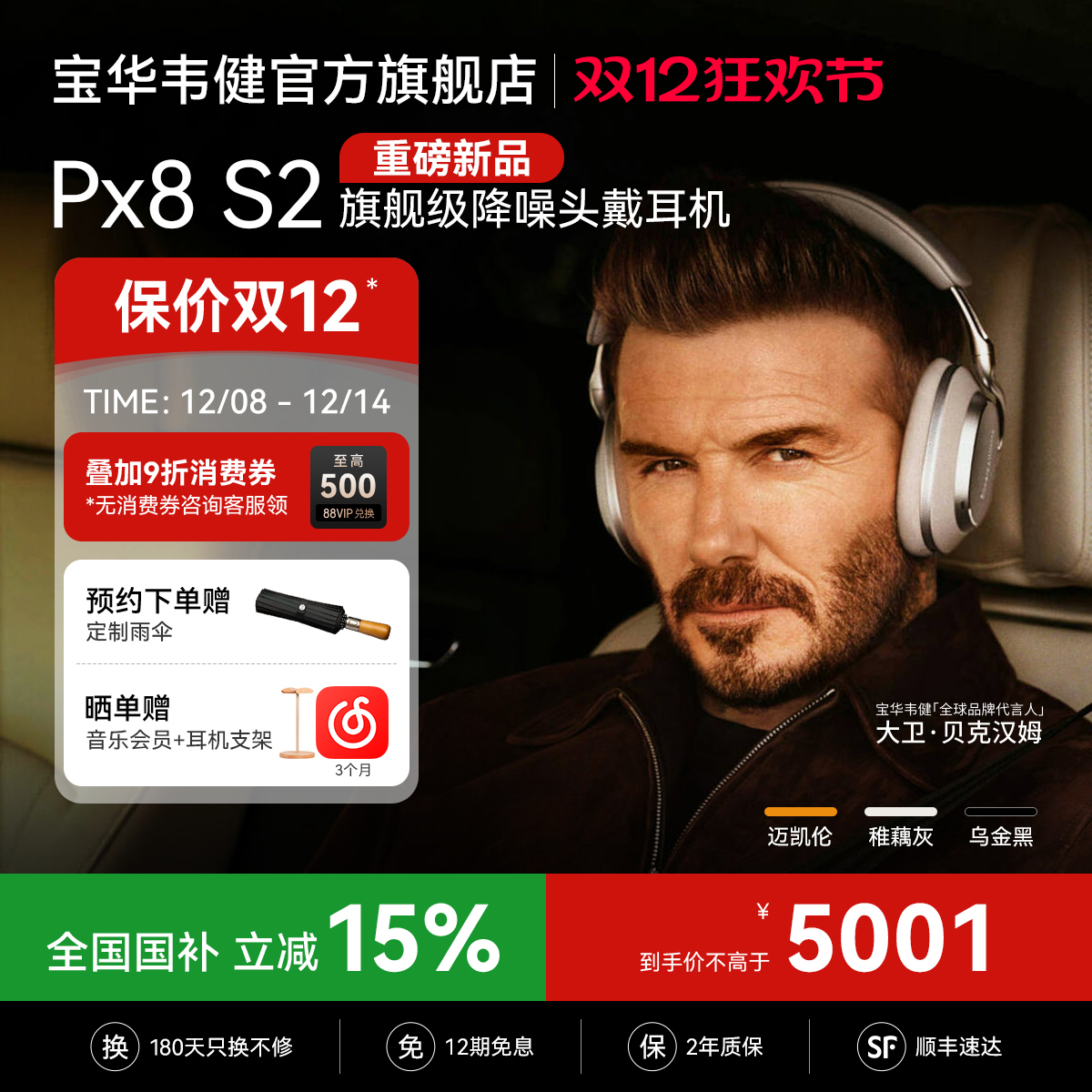 政府补贴｜宝华韦健PX8S2耳机