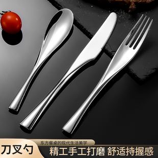 重工4个月工期的棒料刀叉勺 18/10不锈钢牛排餐具厚重