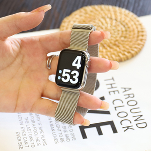 MSSM苹果手表表带适用于iwatchS9/8/7/6/5/4代SE双节磁吸·新款米兰尼斯iwatch表带【38MM-49MM表盘通用】