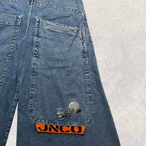 SETWEAR JNCO BACKGY Джинсы Широкие брюки для ног Y2K Мужчины Хараджуку