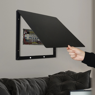 弱电箱遮挡超薄多媒体盒亚克力哑光盖板定制配电箱装饰画极简磨砂