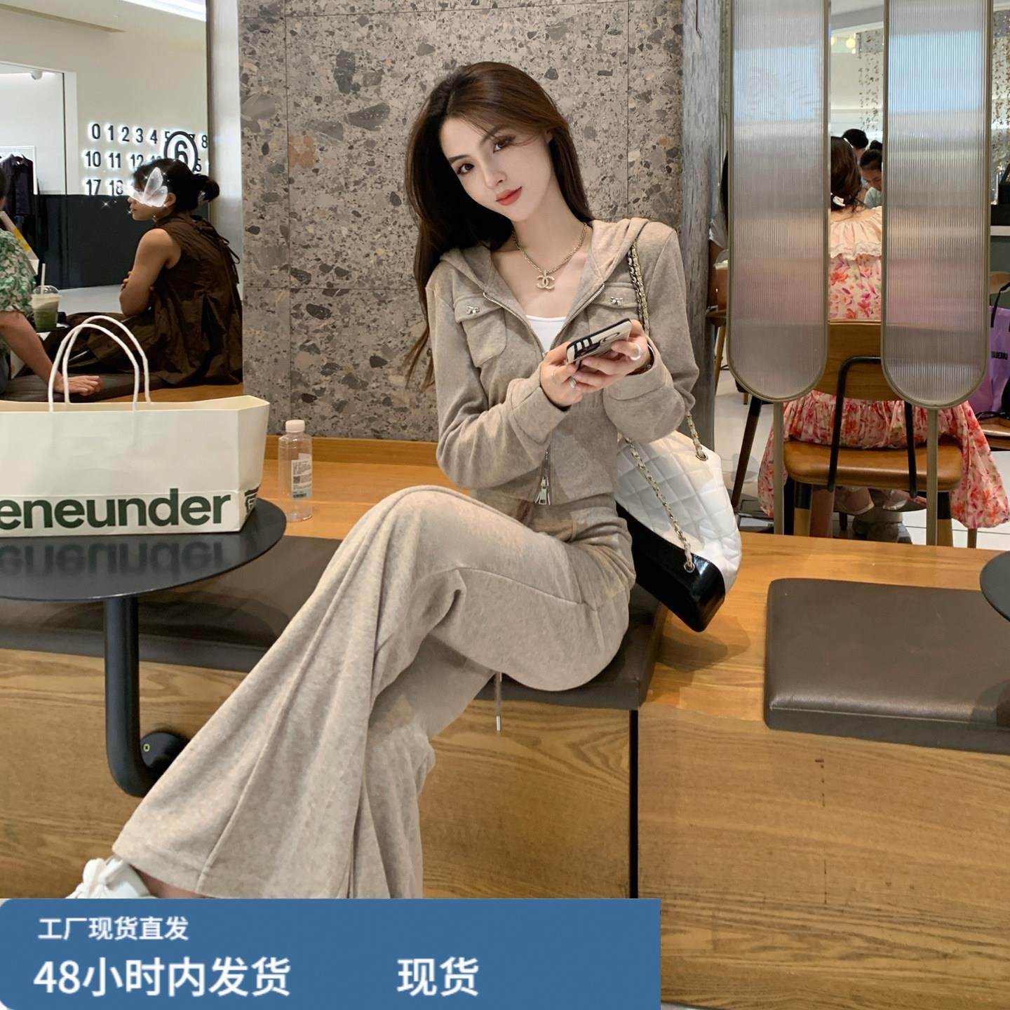 巨好看的秋装一整套韩系修身减龄超火运动休闲外套阔腿裤两件套女,孕妇装/孕产妇用品/营养,套装,淘宝优惠券,粉丝福利购,淘宝优惠卷