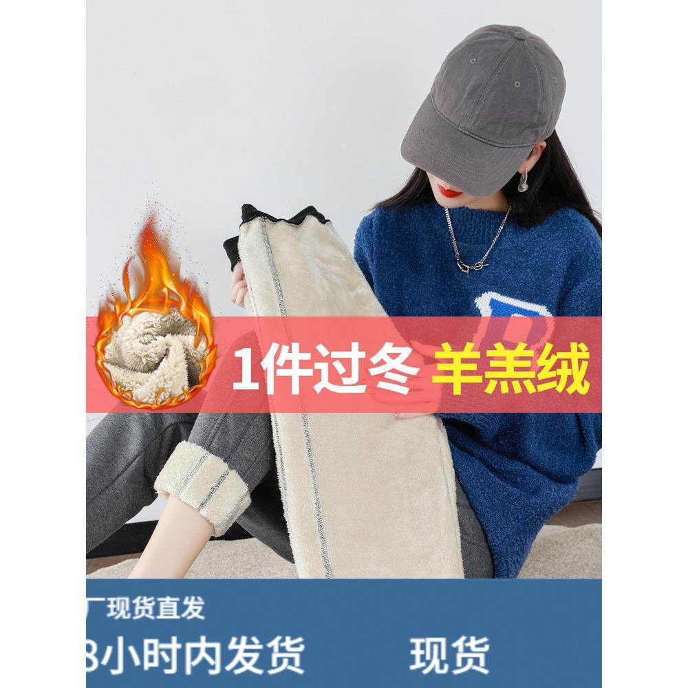 加绒加厚运动裤女宽松束脚秋冬卫裤外穿棉裤哈伦裤休闲羊羔绒裤子,孕妇装/孕产妇用品/营养,套装,淘宝优惠券,粉丝福利购,淘宝优惠卷